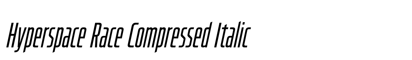 Hyperspace Race Compressed Italic